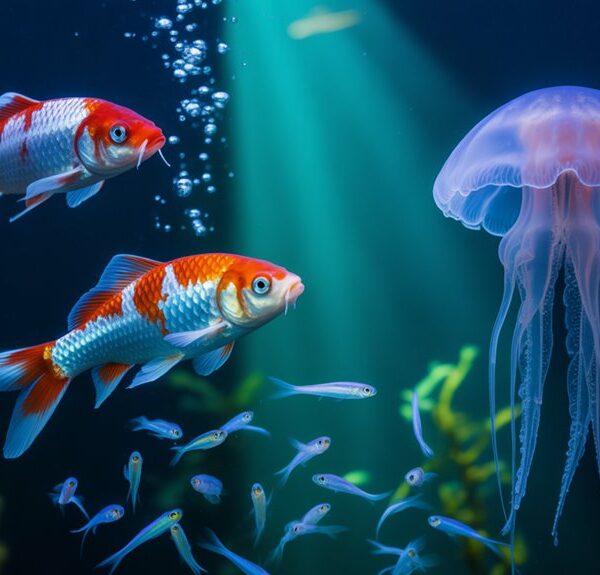 fascinante pez animado submarino
